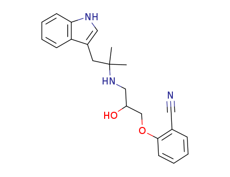 Benzonitrile,2-[2-hydroxy-3-[[2-(1H-indol-3-yl)-1,1-dimethylethyl]amino]propoxy]-