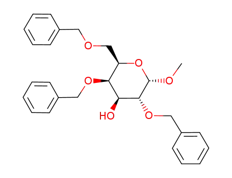 Molecular Structure of 55697-50-2 (methyl 2,4,6-tri-O-benzyl-α-D-galactopyranoside)