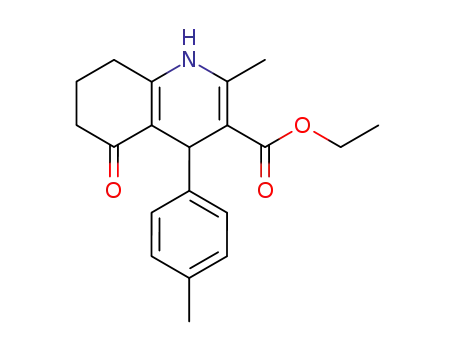 Molecular Structure of 295804-26-1 (ethyl 2-methyl-4-(4-methylphenyl)-5-oxo-1,4,5,6,7,8-hexahydroquinoline-3-carboxylate)