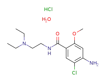 Molecular Structure of 54143-57-6 (Metoclopramide hydrochloride)