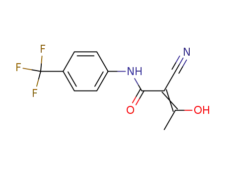 Molecular Structure of 108605-62-5 (2-Butenamide,2-cyano-3-hydroxy-N-[4-(trifluoromethyl)phenyl]-)