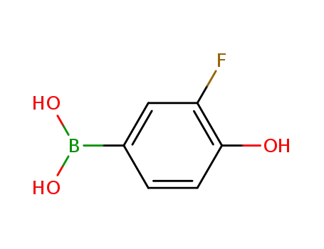 Molecular Structure of 182344-14-5 ((3-FLUORO-4-HYDROXYPHENYL)BORONIC ACID)