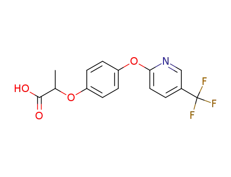 Molecular Structure of 86023-37-2 (2-(4-{[5-(trifluoromethyl)pyridin-2-yl]oxy}phenoxy)propanoic acid)