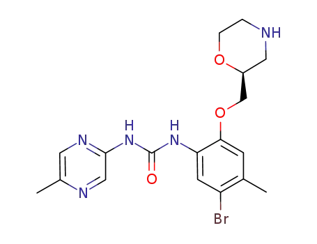 1-[2-[[(2S)-モルホリン-2-イル]メトキシ]-4-メチル-5-ブロモフェニル]-3-(5-メチル-2-ピラジニル)尿素