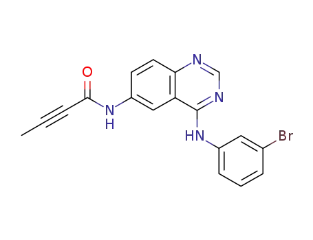 Molecular Structure of 194423-06-8 (2-ButynaMide, N-[4-[(3-broMophenyl)aMino]-6-quinazolinyl]-)