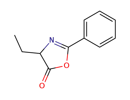 Molecular Structure of 36974-43-3 (5(4H)-Oxazolone,  4-ethyl-2-phenyl-)
