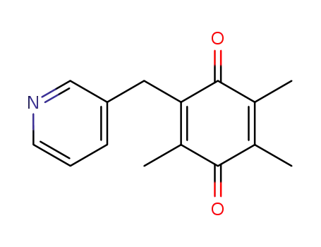 Molecular Structure of 117574-40-0 (2,3,5-trimethyl-6-(pyridin-3-ylmethyl)cyclohexa-2,5-diene-1,4-dione)