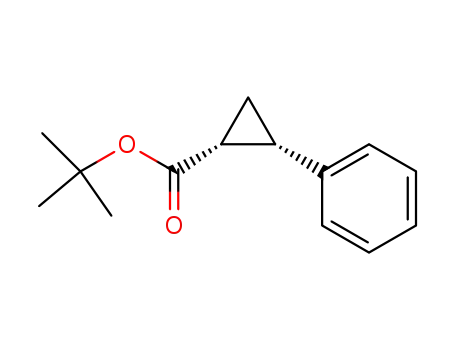 Molecular Structure of 131899-83-7 (Cyclopropanecarboxylic acid, 2-phenyl-, 1,1-dimethylethyl ester,
(1R,2S)-)