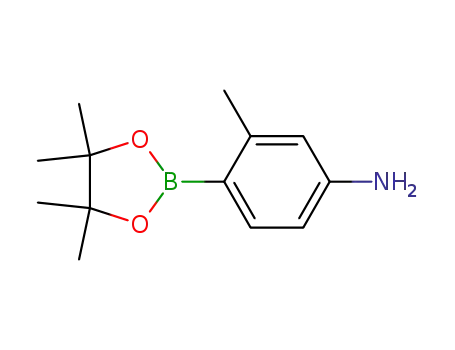 Molecular Structure of 631911-01-8 (4-AMINO-2-METHYLPHENYLBORONIC ACID, PINACOL ESTER)
