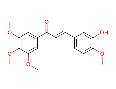 Molecular Structure of 181644-49-5 (2-Propen-1-one,
3-(3-hydroxy-4-methoxyphenyl)-1-(3,4,5-trimethoxyphenyl)-, (2E)-)