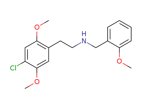 Molecular Structure of 1227608-02-7 (N-(2-methoxybenzyl)-2-(4-chloro-2,5-dimethoxyphenyl)ethanamine)