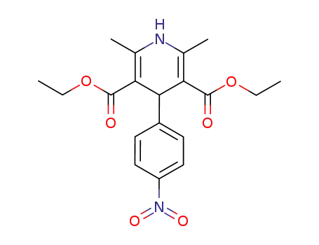 Molecular Structure of 21881-54-9 (4-(4-Nitrophenyl)-2,6-dimethyl-1,4-dihydropyridine-3,5-bis(carboxylic acid ethyl) ester)