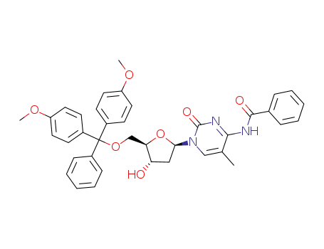 Molecular Structure of 104579-03-5 (5'-O-(4,4'-DIMETHOXYTRITYL)-N4-BENZOYL-5-METHYL-2'-DEOXYCYTIDINE)