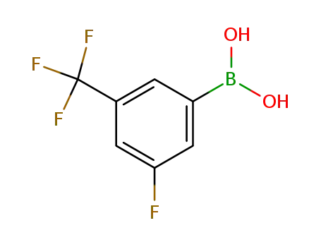 Molecular Structure of 159020-59-4 (3-FLUORO-5-(TRIFLUOROMETHYL)BENZENE BORONIC ACID)