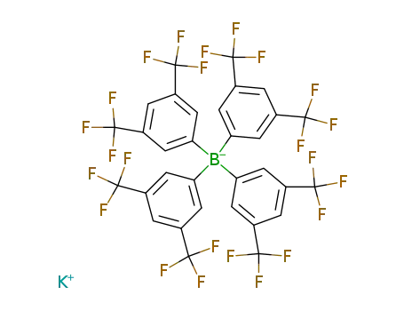 Molecular Structure of 105560-52-9 (Potassium tetrakis[3,5-bis(trifluoromethyl)phenyl]borate)