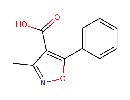 Molecular Structure of 17153-21-8 (3-METHYL-5-PHENYL-4-ISOXAZOLECARBOXYLIC ACID)
