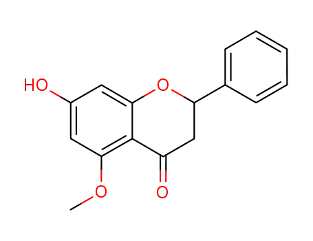 Molecular Structure of 1090-65-9 (2,3-Dihydro-7-hydroxy-5-methoxy-2-phenyl-4H-1-benzopyran-4-one)