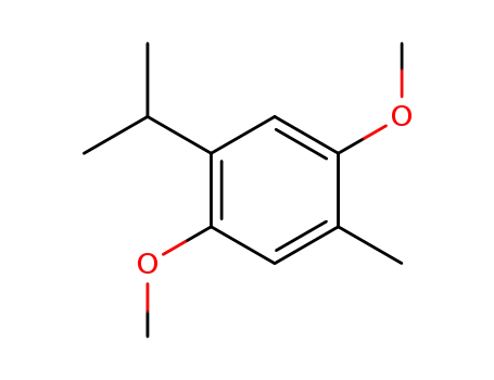 Molecular Structure of 14753-08-3 (Benzene, 1,4-dimethoxy-2-methyl-5-(1-methylethyl)-)