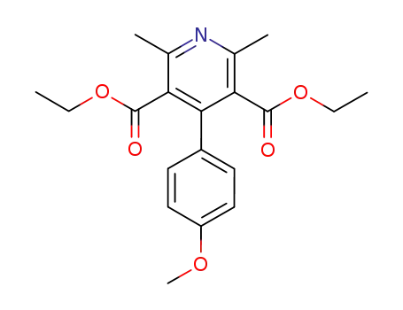 Molecular Structure of 5448-05-5 (diethyl 4-(4-methoxyphenyl)-2,6-dimethyl-pyridine-3,5-dicarboxylate)