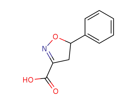 Molecular Structure of 10313-27-6 (5-Phenyl-4,5-Dihydroisoxazole-3-Carboxylic Acid)