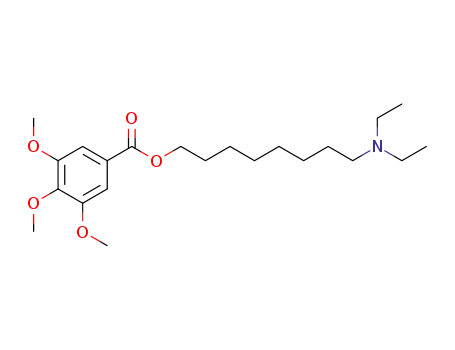Molecular Structure of 53464-72-5 (8-(DIETHYLAMINO)OCTYL 3,4,5-TRIMETHOXYBENZOATE HYDROCHLORIDE)