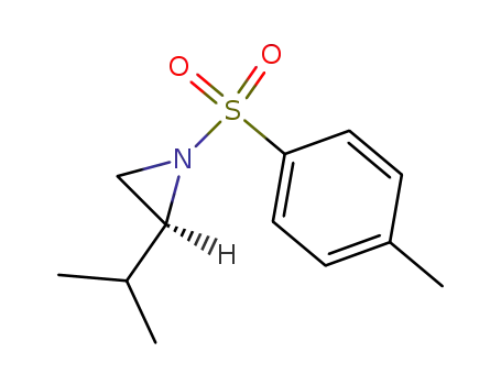 Molecular Structure of 62596-65-0 (Aziridine,2-(1-Methylethyl)-1-[(4-Methylphenyl)sulfonyl]-, (2S)-)