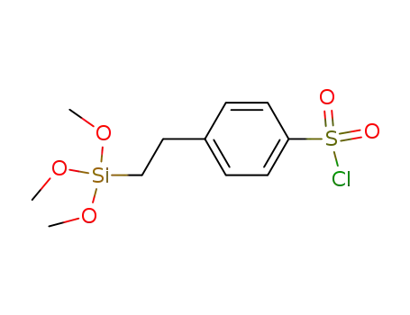 Molecular Structure of 126519-89-9 (2-(4-CHLOROSULPHONYLPHENYL)ETHYLTRIMETHOXYSILANE50% IN METHYLENE CHLORIDE)