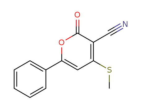 4-Methylthio-2-oxo-6-phenylpyran-3-carbonitrile