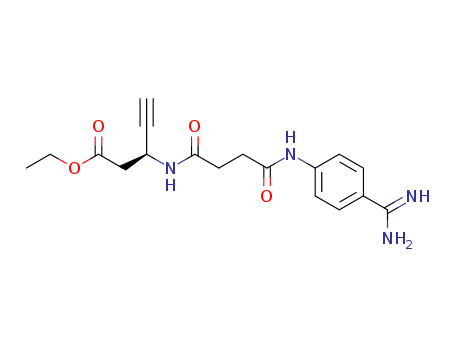 4-Pentynoic acid,3-[[4-[[4-(aminoiminomethyl)phenyl]amino]-1,4-dioxobutyl]amino]-, ethyl ester,(3S)-