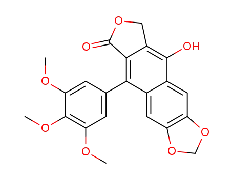 Molecular Structure of 42123-27-3 (Tetradehydropodophyllotoxin)