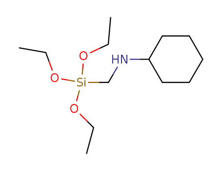 Molecular Structure of 26495-91-0 ((CYCLOHEXYLAMINOMETHYL)TRIETHOXYSILANE)