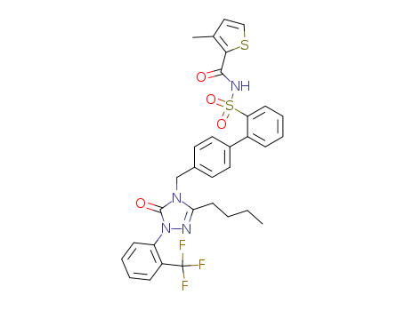 L-161,982;N-[[4'-[[3-Butyl-1,5-dihydro-5-oxo-1-[2-(trifluoroMethyl)phenyl]-4H-1,2,4-triazol-4-yl]Methyl][1,1'-biphenyl]-2-yl]sulfonyl]-3-Methyl-2-thiophenecarboxaMide