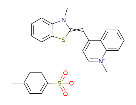 Quinolinium,1-methyl-4-[(3-methyl-2(3H)- benzothiazolylidene)methyl]-,salt with 4-methylbenzenesulfonic acid (1:1)