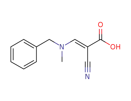 Molecular Structure of 127087-86-9 ((2E)-3-[benzyl(methyl)amino]-2-cyanoprop-2-enoic acid)