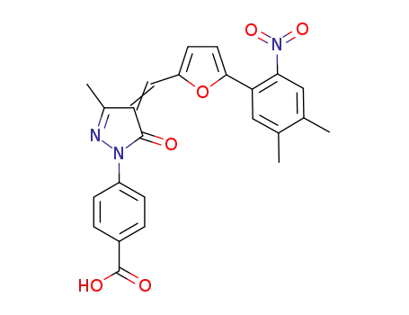 4-[4-[[5-(4,5-Dimethyl-2-nitrophenyl)furan-2-yl]methylidene]-3-methyl-5-oxopyrazol-1-yl]benzoic acid