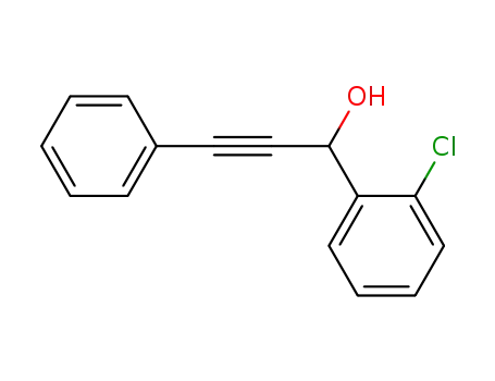 Molecular Structure of 191403-26-6 (Benzenemethanol, 2-chloro-a-(phenylethynyl)-)