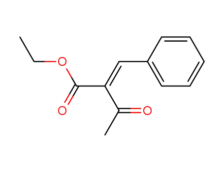 Molecular Structure of 15802-62-7 (Butanoic acid, 3-oxo-2-(phenylmethylene)-, ethyl ester, (E)-)
