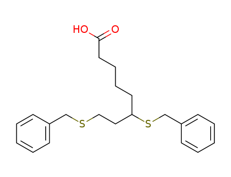 6,8-bis(benzylthio)octanoic acid, OCTANOIC ACID, 6,8-BIS((PHENYLMETHYL)THIO)-, (+/-)-6,8-BIS(BENZYLTHIO)OCTANOIC ACID