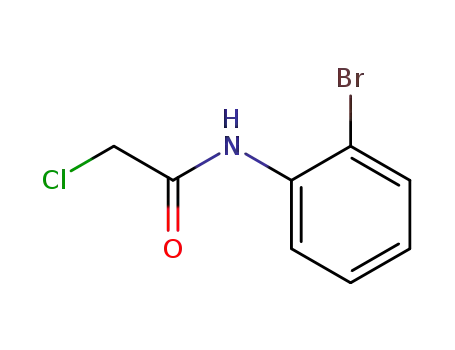 Molecular Structure of 6090-78-4 (N-(2-Bromo-phenyl)-2-chloro-acetamide)