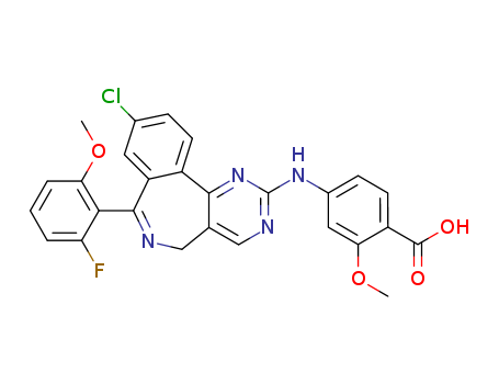 4-[[9-Chloro-7-(2-fluoro-6-methoxyphenyl)-5H-pyrimido[5,4-d][2]benzazepin-2-yl]amino]-2-methoxybenzoic acid                                                                                             