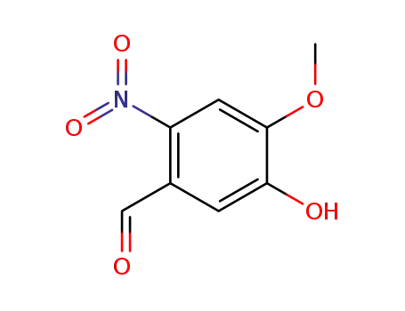 Molecular Structure of 58749-47-6 (5-hydroxy-4-methoxy-2-nitro-benzaldehyde)