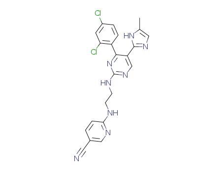 3-Pyridinecarbonitrile,6-[[2-[[4-(2,4-dichlorophenyl)-5-(5-methyl-1H-imidazol-2-yl)-2-pyrimidinyl]amino]ethyl]amino]-