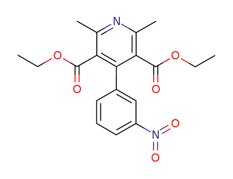 Molecular Structure of 4408-96-2 (Diethyl1,4-Dihydro-2,6-Dimethyl-4-(3-Nitrophenyl)-3,5-PyridineDicarboxylate)