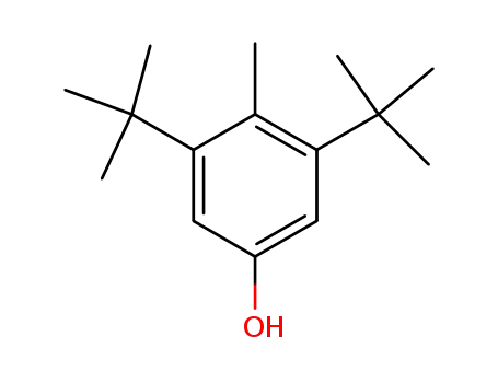 Molecular Structure of 950-56-1 (3,5-di-tert-butyl-4-hydroxytoluene)