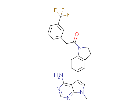 GSK2606414;7Methyl-5-(1-{[3-(trifluoroMethyl)phenyl]acetyl}-2,3-dihydro1Hindol-5-yl)7Hpyrrolo[2,3d]pyrimidin-4-amine