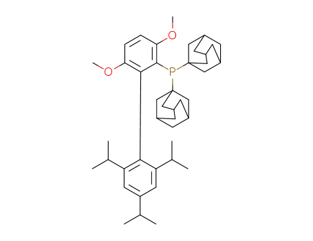 Molecular Structure of 1160861-59-5 (2-(Di-1-adaMantylphosphino)-3,6-diMethoxy-2',4',6'-tri-i-propyl-1,1'-biphenyl, Min. 95% AdBrettPhos)