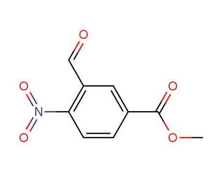 Molecular Structure of 148625-35-8 (METHYL 3-FORMYL-4-NITROBENZOATE  97)