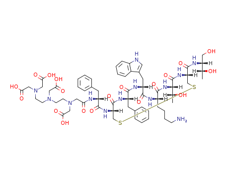 L-Cysteinamide,N-[2-[[2-[bis(carboxymethyl)amino]ethyl](carboxymethyl)amino]ethyl]-N-(carboxymethyl)glycyl-D-phenylalanyl-L-cysteinyl-L-phenylalanyl-D-tryptophyl-L-lysyl-L-threonyl-N-[(1R,2R)-2-hydrox