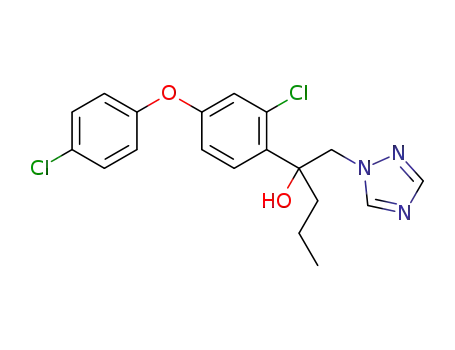 Molecular Structure of 1419875-35-6 (2-[2-chloro-4-(4-chlorophenoxy)phenyl]-(1-[1,2,4]triazol-1-yl)pentan-2-ol)