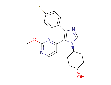 Cyclohexanol, 4-(4-(4-fluorophenyl)-5-(2-methoxy-4-pyrimidinyl)-1H-imidazol-1-yl)-, trans-